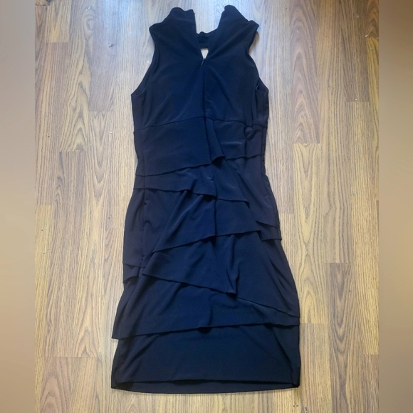 Joseph Ribkoff Black Sleeveless Layered Dress - Elegant & Chic Size 6 - Picture 1 of 7